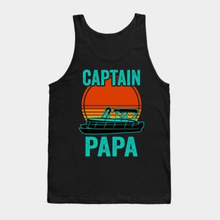 Pontoon Captain Dad Funny Pontoon Boat Lover Tank Top